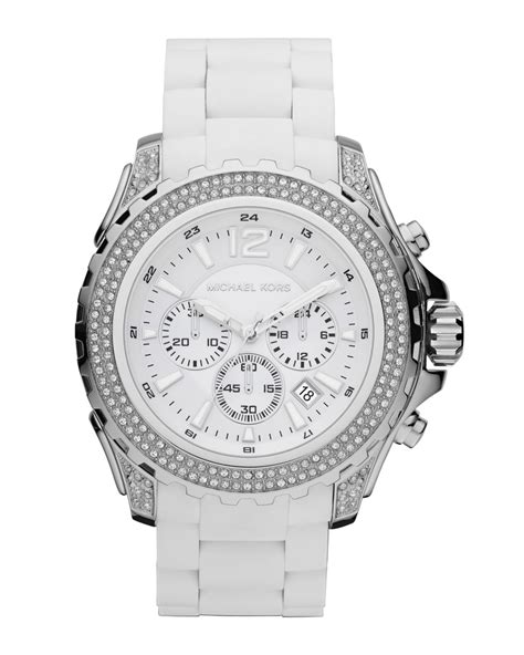 michael kors drake watch white